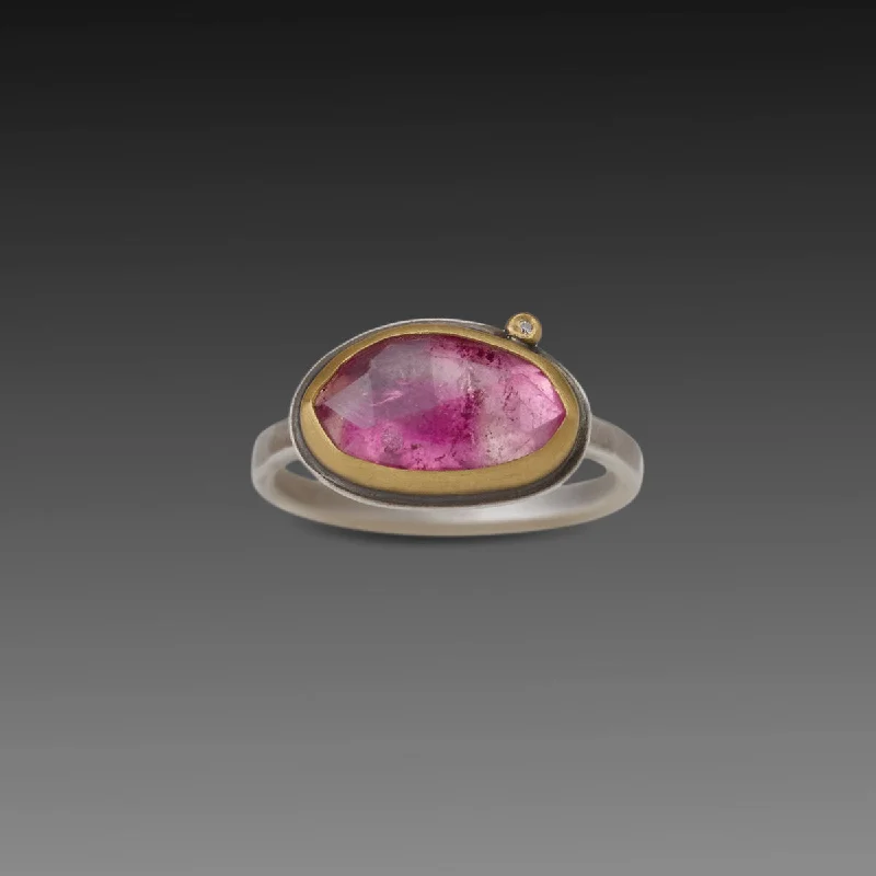 women art deco rings -Pink Tourmaline Ring