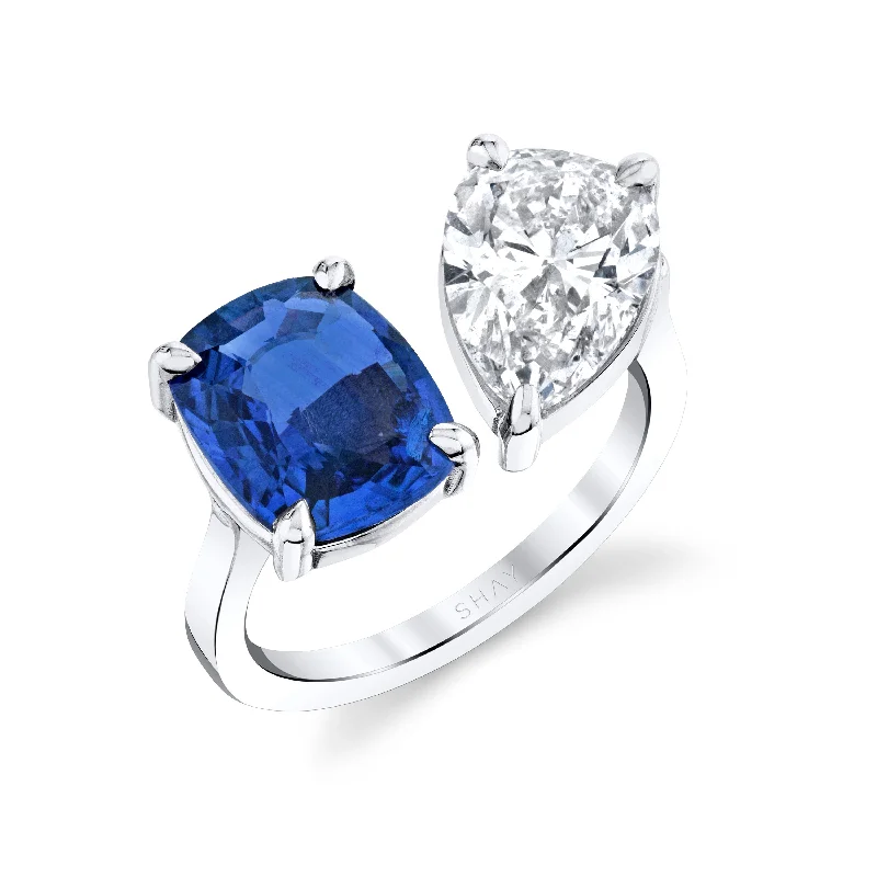 White Gold/Blue Sapphire