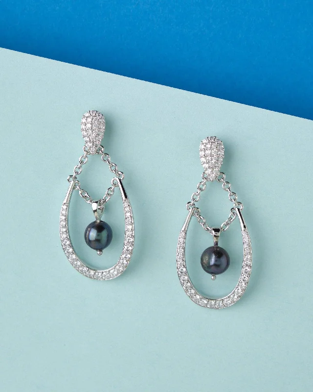 women dainty earrings -The Alfie Tear Drop Pearl Earring