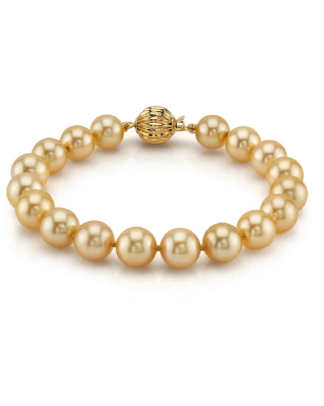 women bracelets -Golden South Sea Pearl Bracelet, 8.0-9.0mm