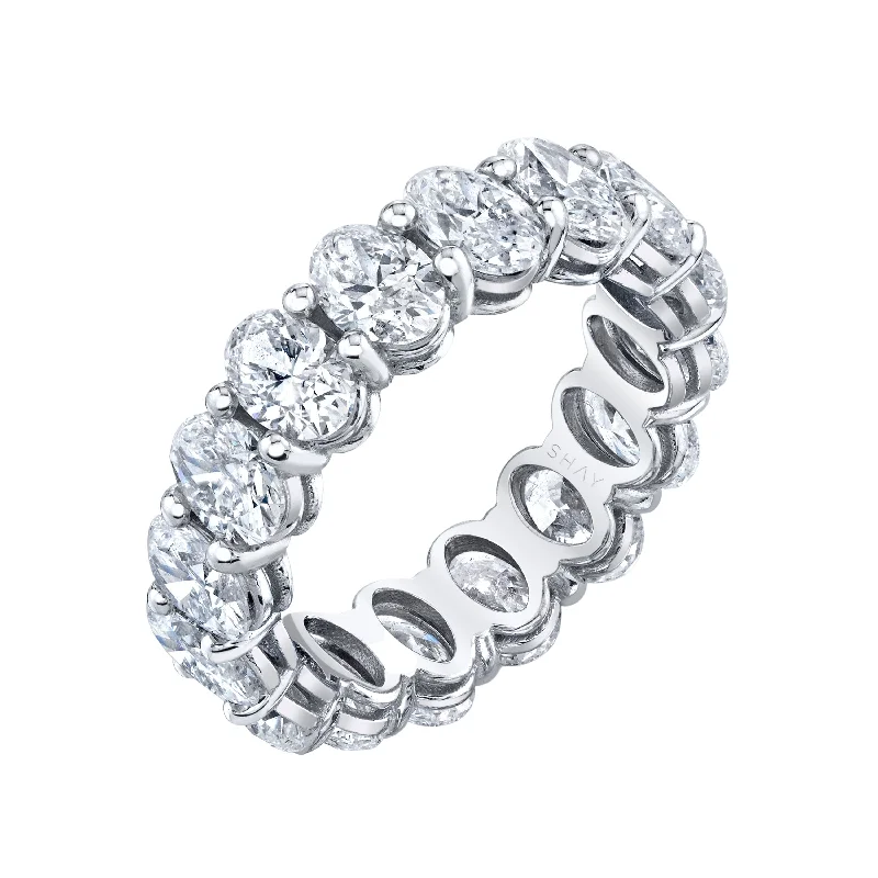 women antique rings -READY TO SHIP DIAMOND OVAL ETERNITY RING, 7cts