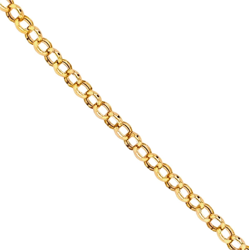 women braided bracelets -Open Round Link Design Bracelet - 14kt Yellow Gold