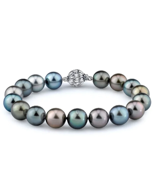 women fashion bangles -Multi-Color Tahitian Pearl Bracelet, 10.0-11.0mm - AAAA Quality