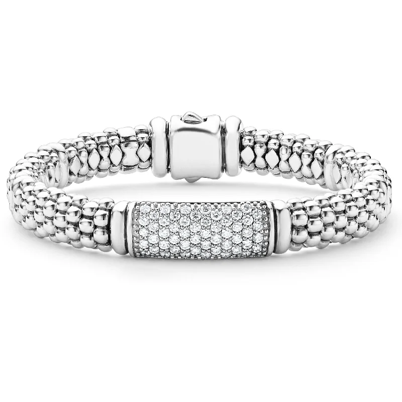 women adjustable bangle sets -Signature Caviar Caviar Diamond Bracelet | 9mm