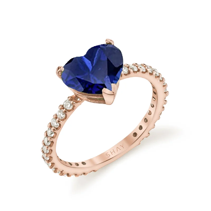 Rose Gold/Blue Sapphire