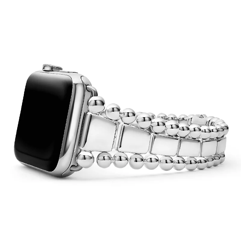 women leather bangles -Smart Caviar Sterling Silver Watch Bracelet-42-49mm