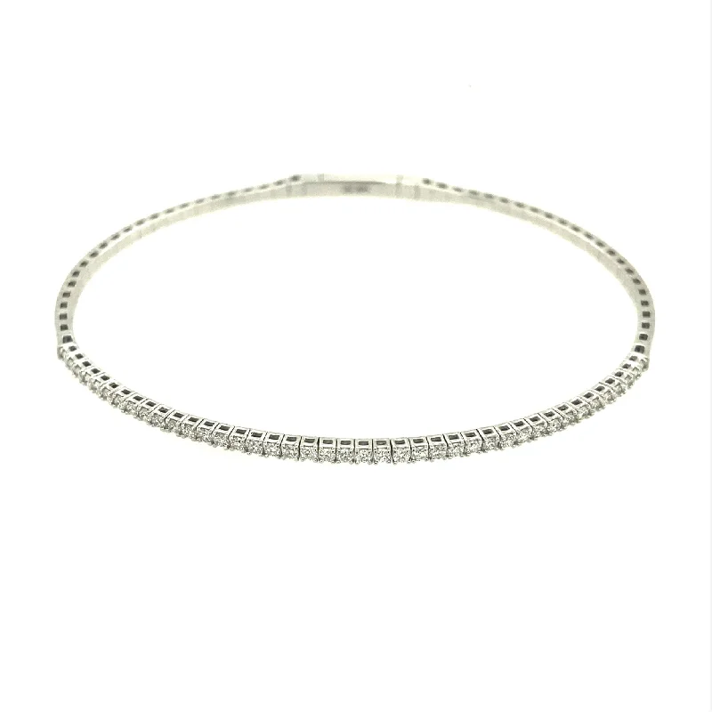 women gold link bracelets -Flexible Style Diamond Bangle Bracelet