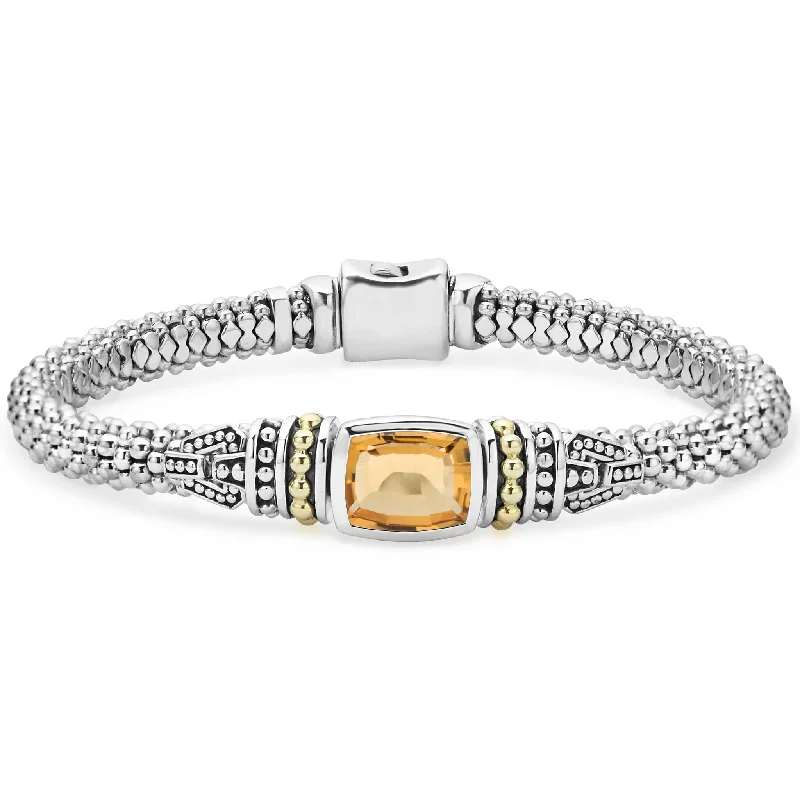 women vintage bracelets -Caviar Color Citrine Caviar Bracelet | 6mm