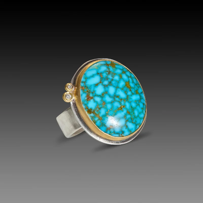 women cushion cut rings -Bright Turquoise Ring