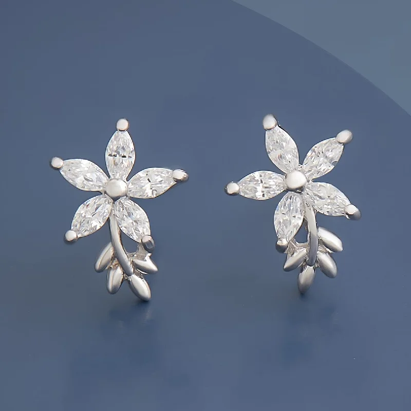 women diamond stud earrings -92.5 Silver Earring 160990