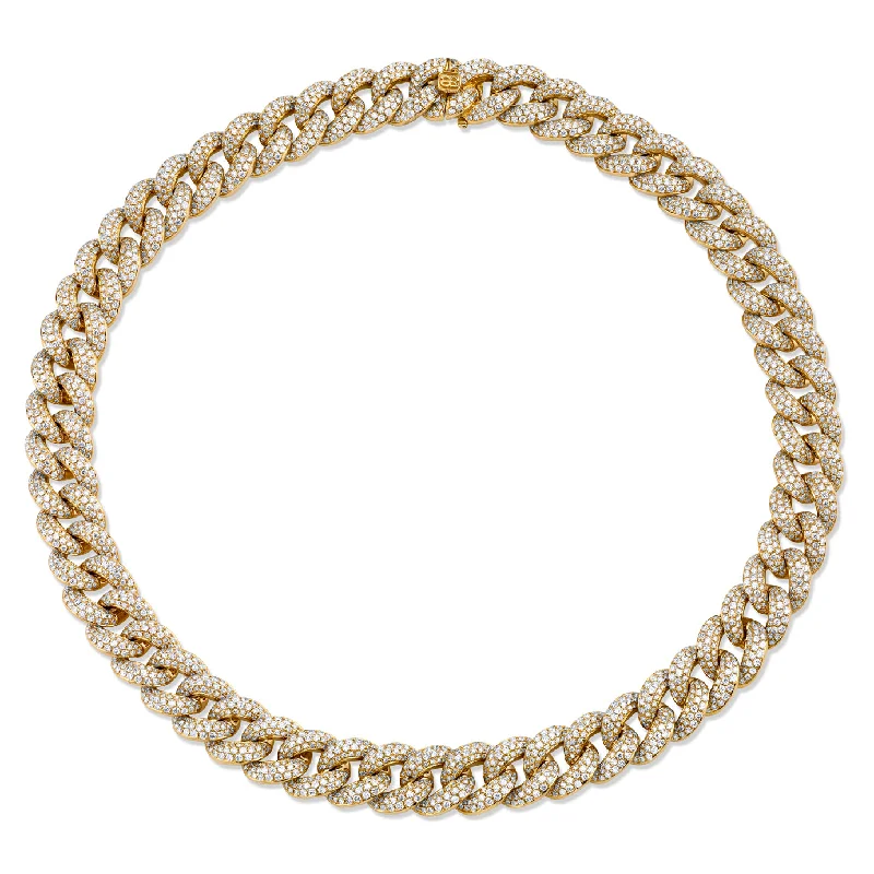 women luxury necklaces -Gold & Diamond Link Necklace