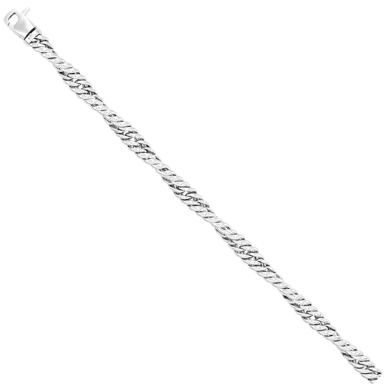 women statement bracelets -Twisted Design Bracelet - 14kt White Gold