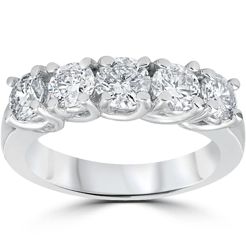 women vintage diamond engagement rings -1 1/2ct Diamond Wedding Anniversary Band 14k White Gold Ring