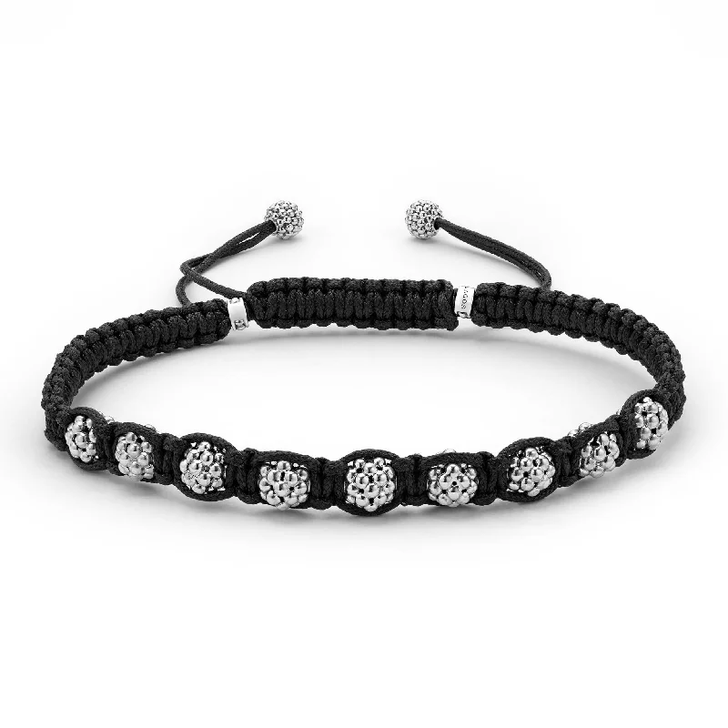 women handmade bracelets -Anthem Black Macrame Bracelet