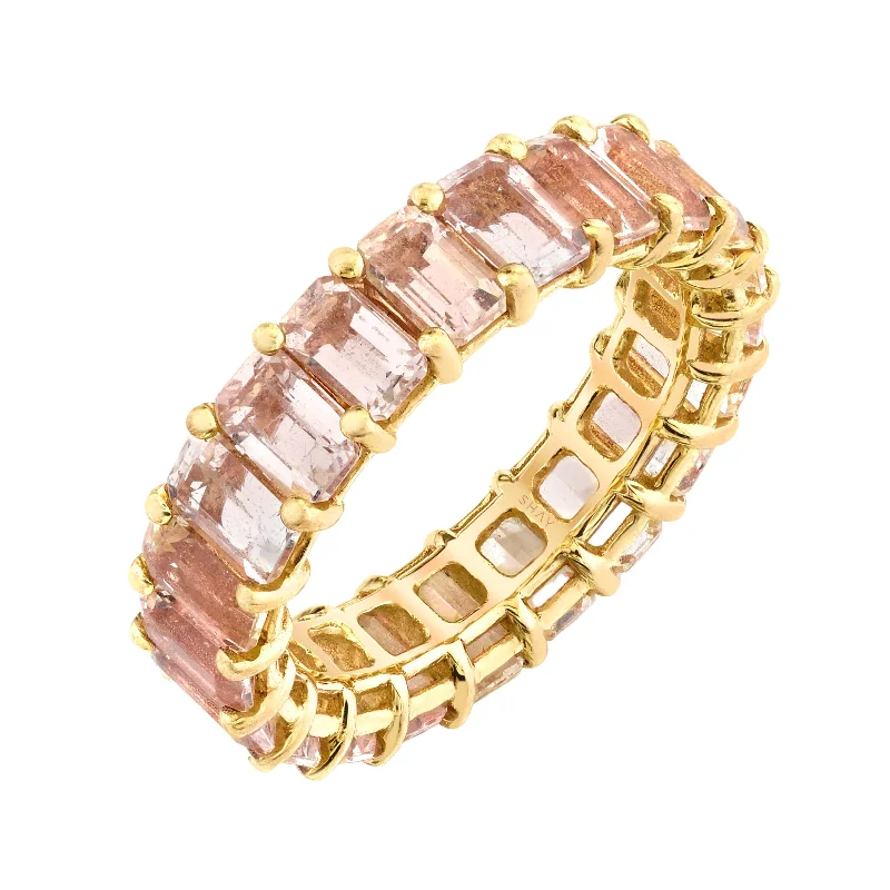 women personalized promise rings -MORGANITE ETERNITY BAND