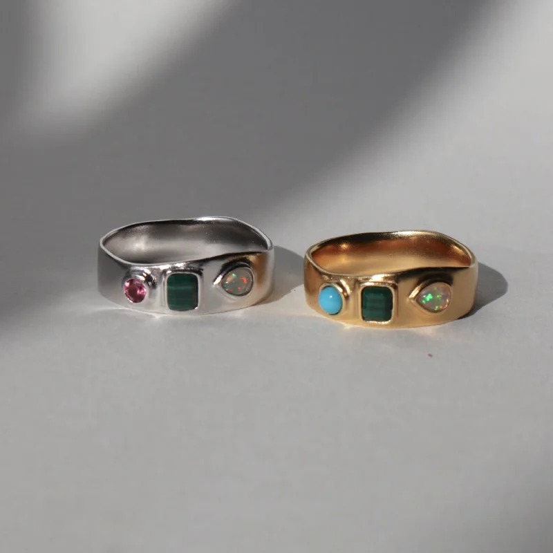 women birthstone rings -'Fia' Spirited Gemstone Ring