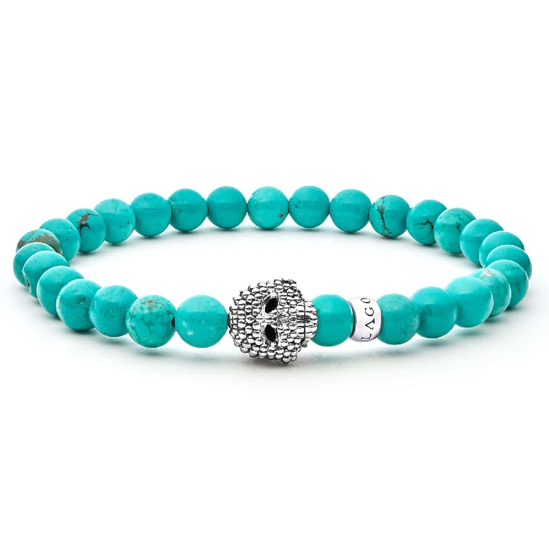 women crystal bracelets -Anthem Turquoise Skull Bracelet