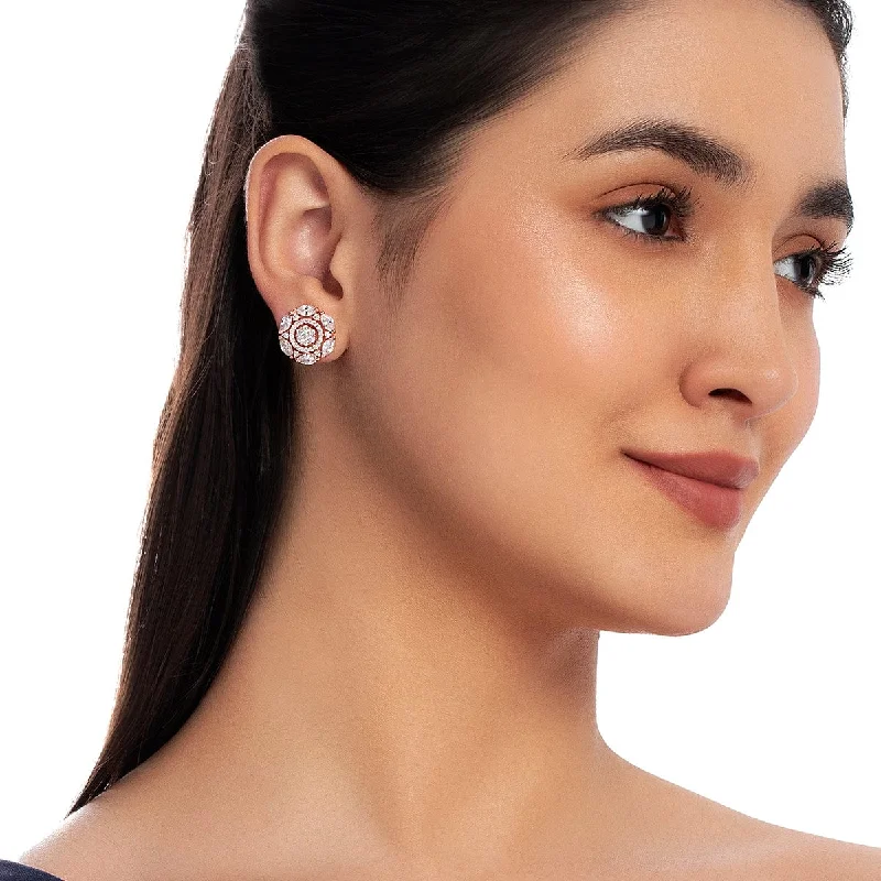 women minimalistic earrings -Zircon Earring 149114