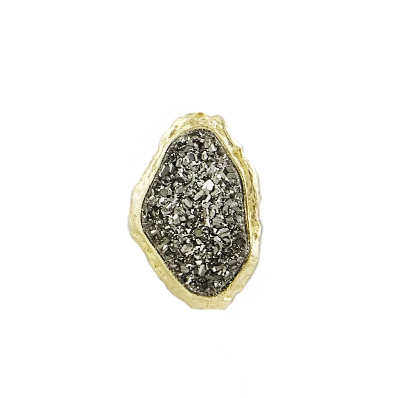 women sterling silver engagement rings -Maja Druzy Ring