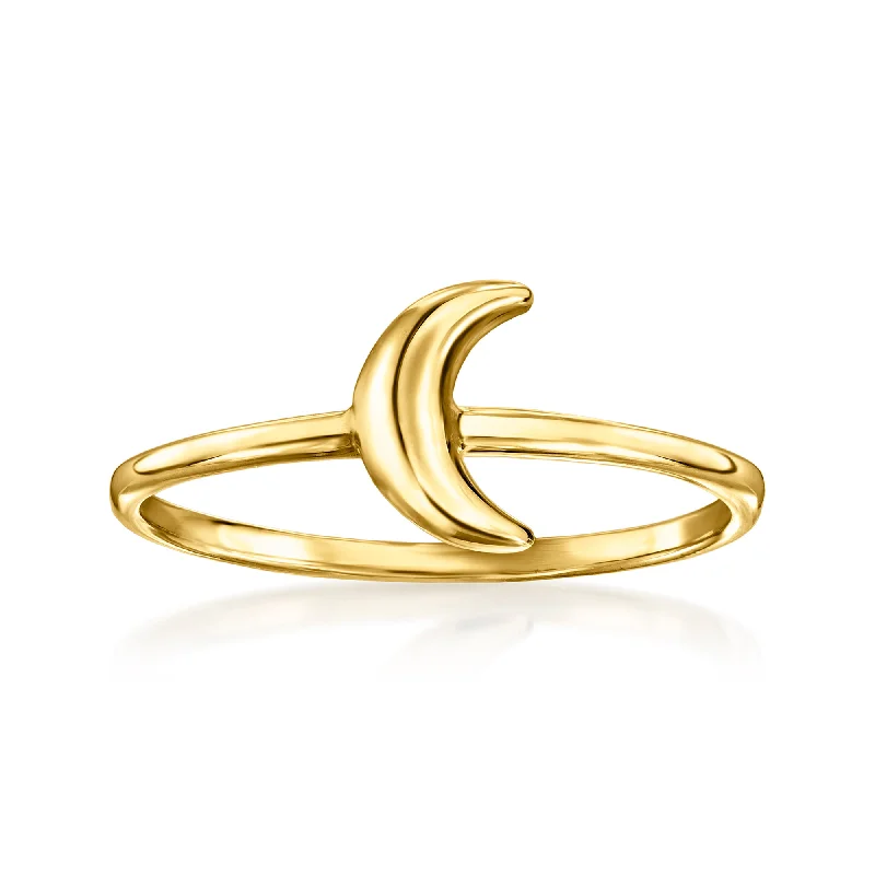 women luxury engagement rings -Canaria 10kt Yellow Gold Moon Ring