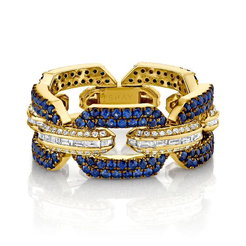 Yellow Gold/Blue Sapphire