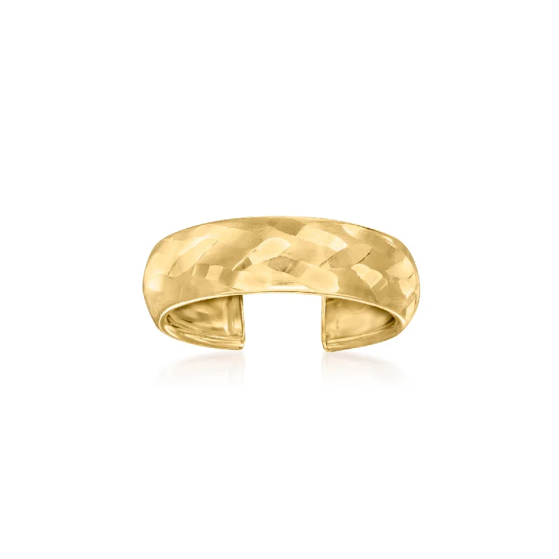 women double band engagement rings -Canaria 10kt Yellow Gold Satin and Polished Toe Ring