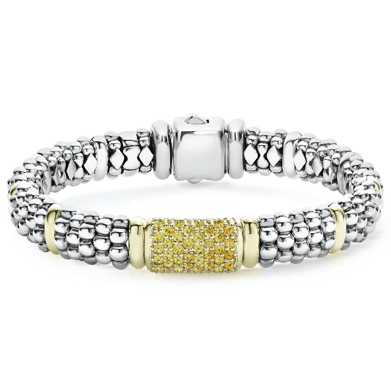 women bracelets -Signature Caviar Yellow Sapphire Caviar Bracelet | 9mm