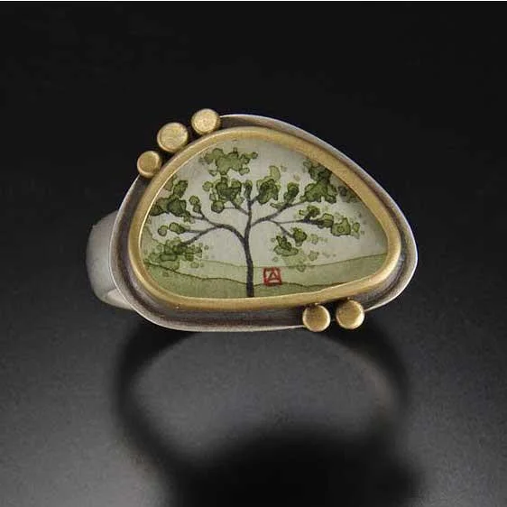 women vintage-style rings -Organic Spring Maple Ring