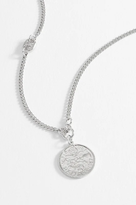 women heart necklaces -Mens Coin Necklace