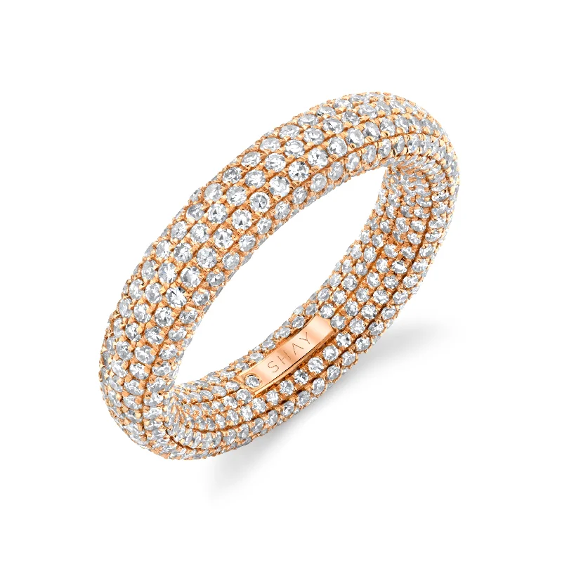 women infinity rings -READY TO SHIP DIAMOND INSIDE & OUT ETERNITY BAND