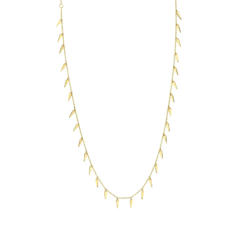 women vintage-style necklaces -Pure Gold Multi Fringe Necklace