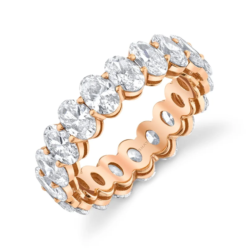 women statement rings -READY TO SHIP SMALL DIAMOND OVAL ETERNITY BAND, 5cts