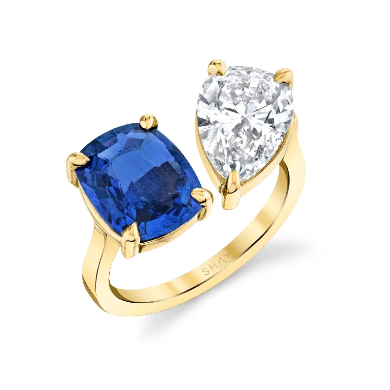 Yellow Gold/Blue Sapphire