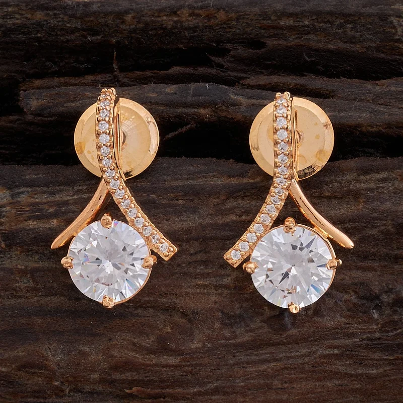 women cute stud earrings -Zircon Earring 157172