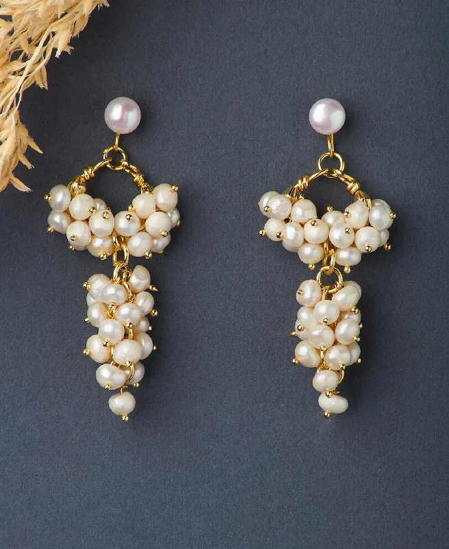 women minimalistic earrings -Trendy Banjara Pearl Earring