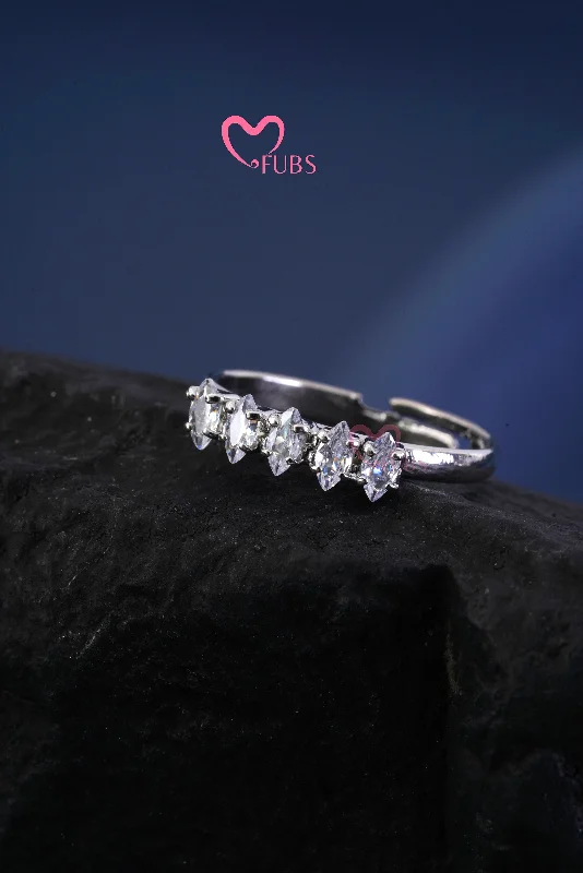 women eternity bands -Miniature Diamond Glamour Ring