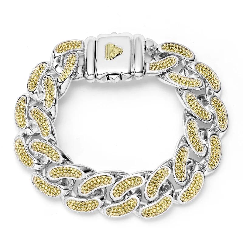 women romantic bangles -Anthem Two-Tone Curb Link Bracelet | 19mm