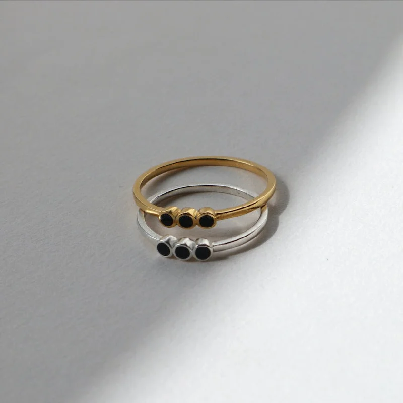 women romantic rings -Mini 'Mona' Trinity Ring