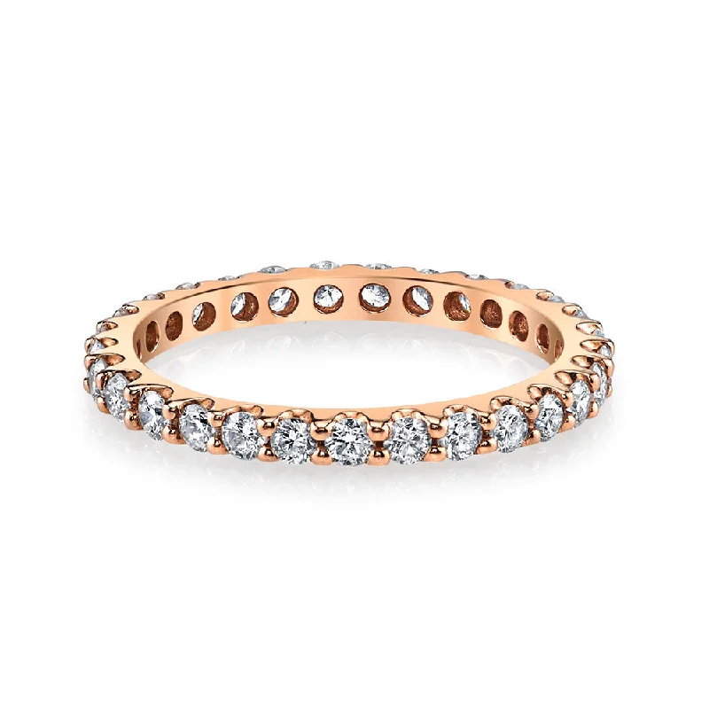 women unique rings -DIAMOND BACK TO BASICS ETERNITY BAND