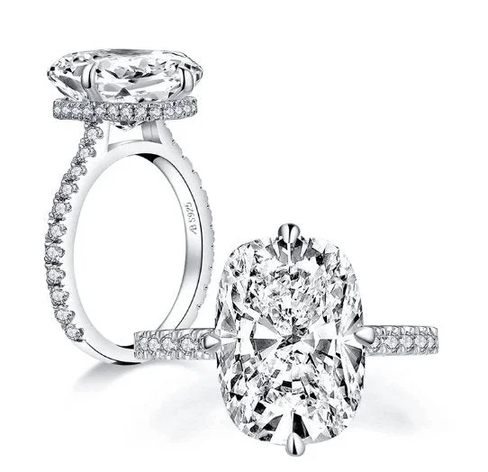 women oval engagement rings -5ct Cushion Cut Diamond Engagement Ring