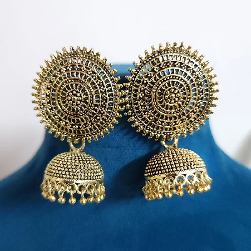 women modern earrings -H K Fashion Gold Plated Pearls Jhumki Earrings