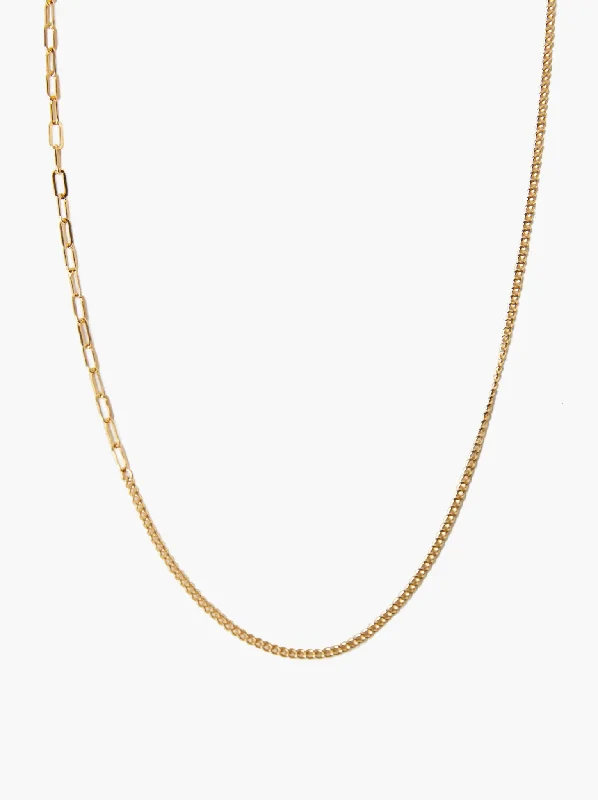 women gold chain necklaces -Curb Chain Essential Necklace