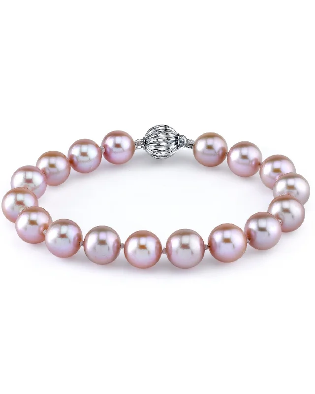 women adjustable bangles -7.0-7.5mm Pink Freshwater Pearl Bracelet - AAA Quality