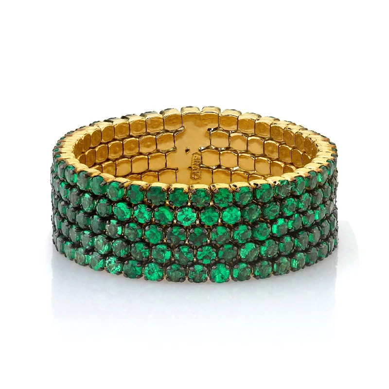 Yellow Gold/Green Garnet