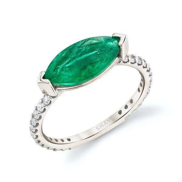 White Gold/Emerald