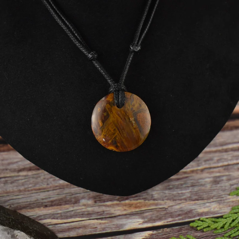 women custom necklaces -Sagenite Agate Focal Pendant Necklace