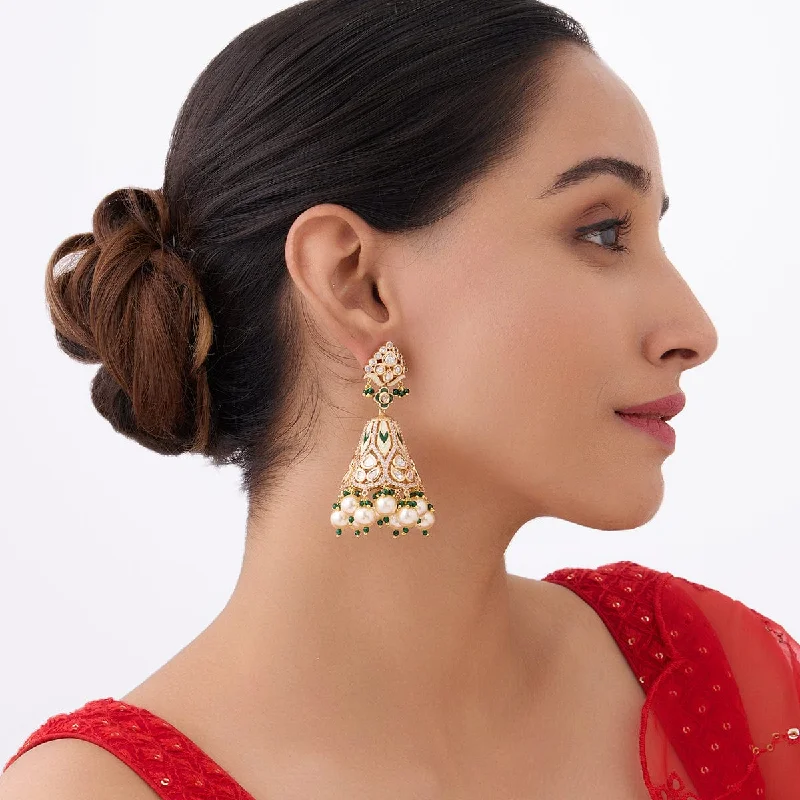 women geometric earrings -Kundan Earring 158519