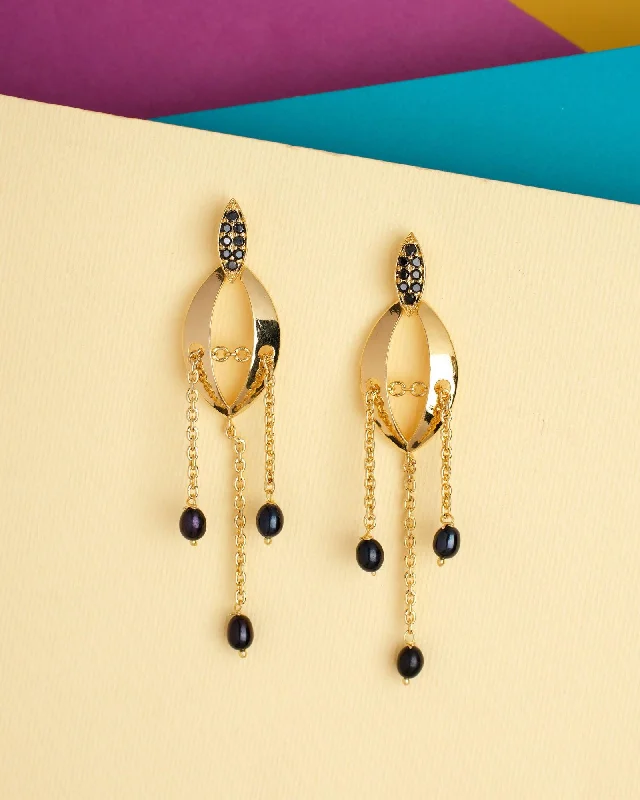 women crystal drop earrings -Swaying Lemma Dangler Earrings