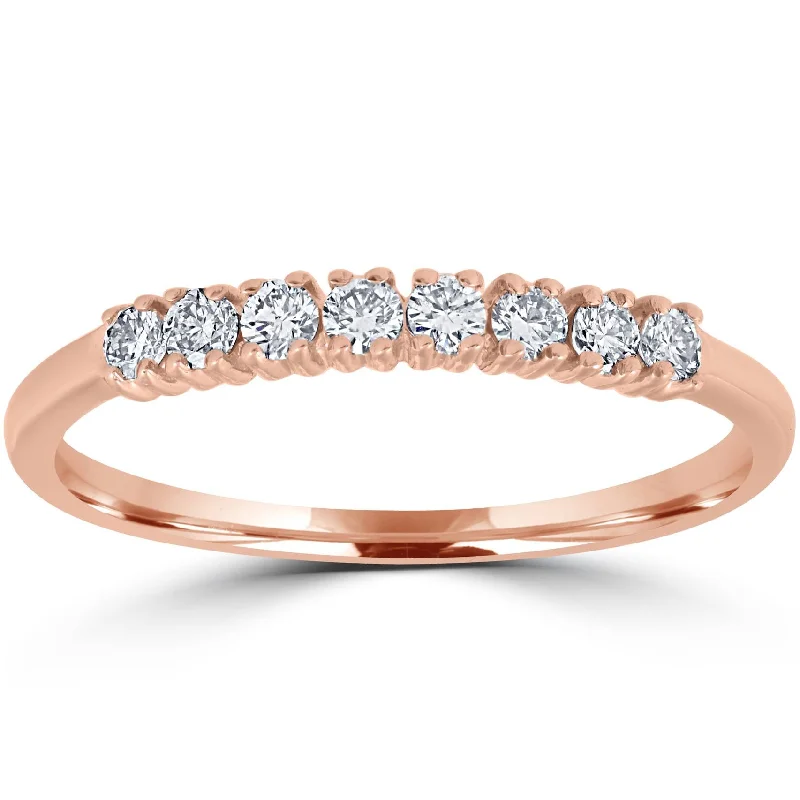 women one-of-a-kind engagement rings -Diamond Wedding Ring 14K Rose Gold