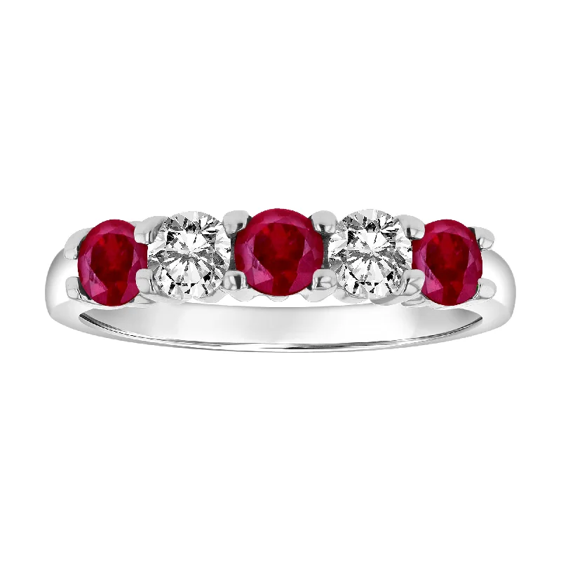 women custom designed engagement rings -1.26cttw Natural Heated Ruby and Diamond Ring set in 14k Gold